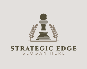 Strategy - Pawn Chess Piece logo design