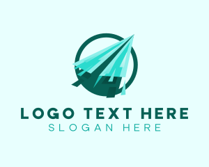 Courier - Paper Plane Logistics logo design