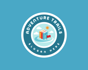 Travel Book Library logo design