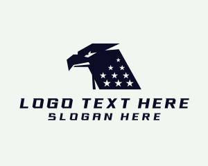 American - Stars Eagle Bird logo design