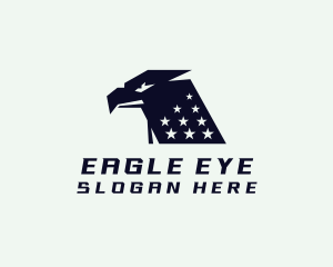 Stars Eagle Flag logo design