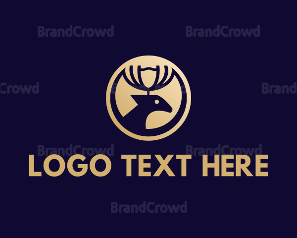 Luxury Crown Reindeer Logo