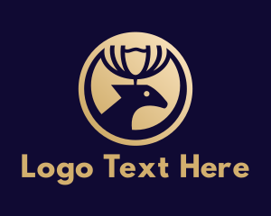 Gold Crown - Gold Crown Reindeer logo design