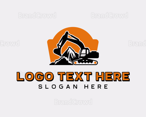 Excavator Heavy Equipment Logo