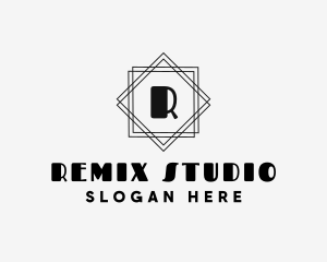 Geometric Art Deco Studio logo design