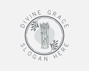 Olive Leaves - Asparagus Vegetable Market logo design