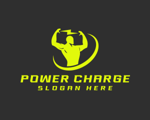 Human Electrician Power logo design