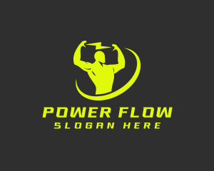 Human Electrician Power logo design