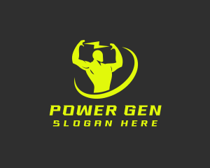 Generator - Human Electrician Power logo design
