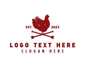 Butcher - Arrow Rooster Farm logo design