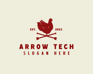 Arrow Rooster Poultry logo design