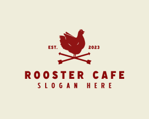 Arrow Rooster Poultry logo design