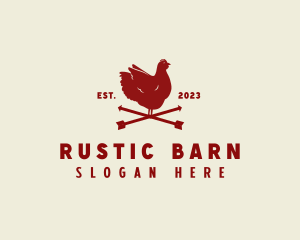 Arrow Rooster Poultry logo design