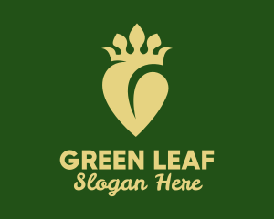 Natural Leaf Crown  logo design