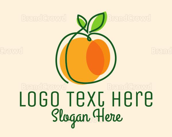 Minimalist Orange Fruit Logo