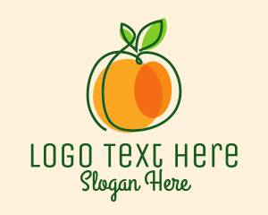 Fresh Fruit - Minimalist Orange Fruit logo design