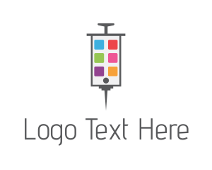 Cell Phone - Syringe Mobile Apps logo design