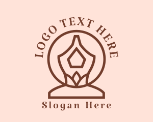 Brown - Zen Yoga Meditation logo design