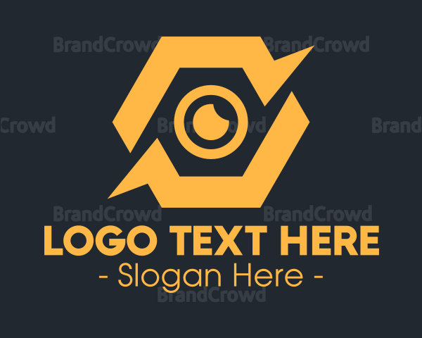 Yellow Hexagon Surveillance Logo