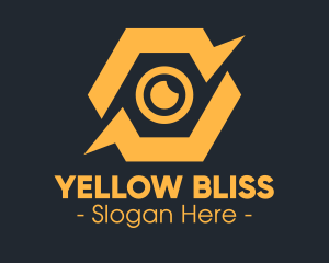 Yellow - Yellow Hexagon Surveillance logo design