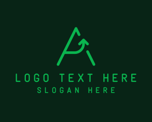 Pointer - Generic Upward Arrow Letter A logo design