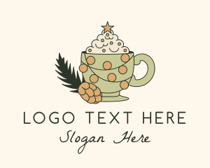 Holiday - Christmas Coffee Frappe Cup logo design