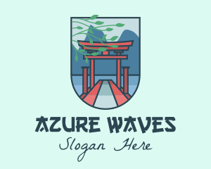 Lagoon - Japanese Torii Gate logo design