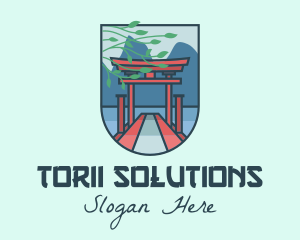 Japanese Torii Gate logo design