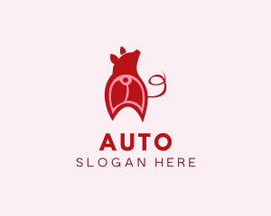 Pig Cutlet Meat Logo