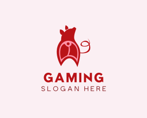 Pig Cutlet Meat Logo