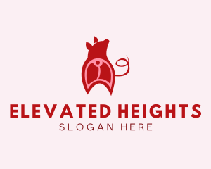 Pig Cutlet Meat logo design