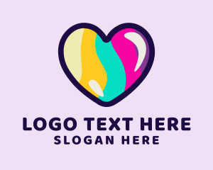 Dtg - Colorful Pop Heart logo design