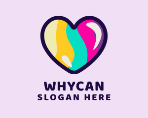 Colorful Pop Heart Logo