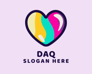 Lgbt - Colorful Pop Heart logo design