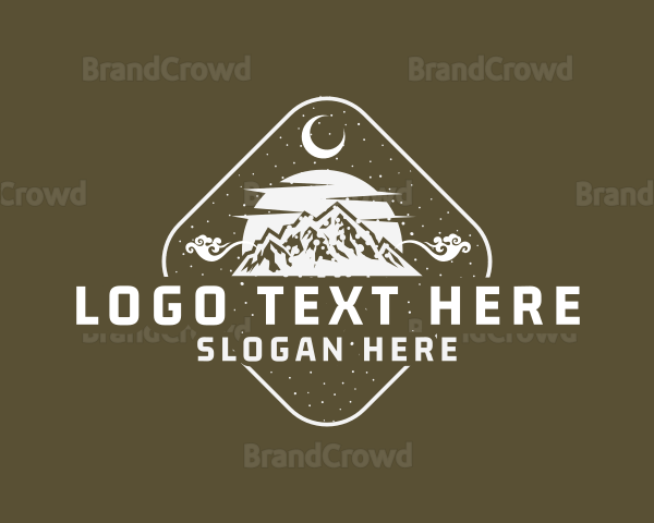 Mountain Hiking Badge Logo