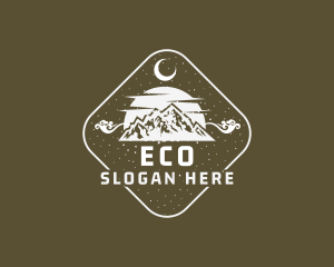 Mountain Hiking Badge Logo