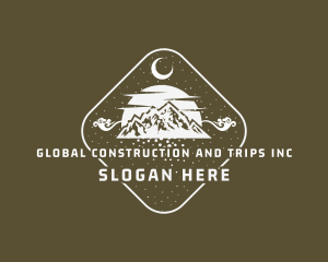 Mountaineer - Mountain Hiking Badge logo design