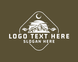 Mountain Hiking Badge Logo