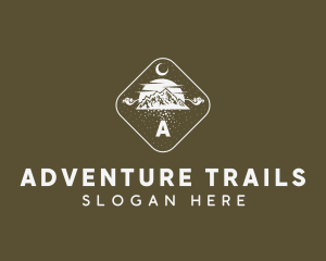 Mountain Hiking Badge logo design