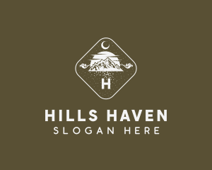 Mountain Hiking Badge logo design