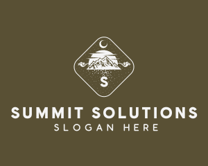 Mountain Hiking Badge logo design