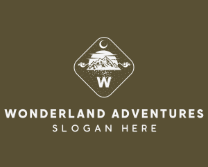 Mountain Hiking Badge logo design