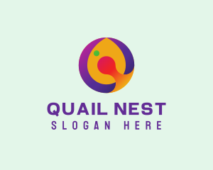 Multicolor Digital Letter Q logo design