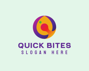 Multicolor Digital Letter Q logo design