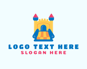 Inflatable Castle - Inflatable Castle Slide logo design