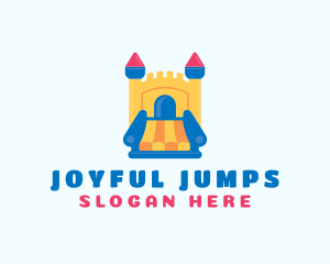 Amusement - Inflatable Castle Slide logo design