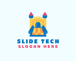 Slide - Inflatable Castle Slide logo design