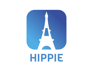 Blue - Eiffel Tower App logo design