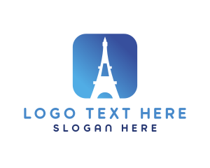 Tourism - Eiffel Tower App logo design