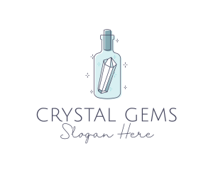 Crystal Gem Bottle logo design